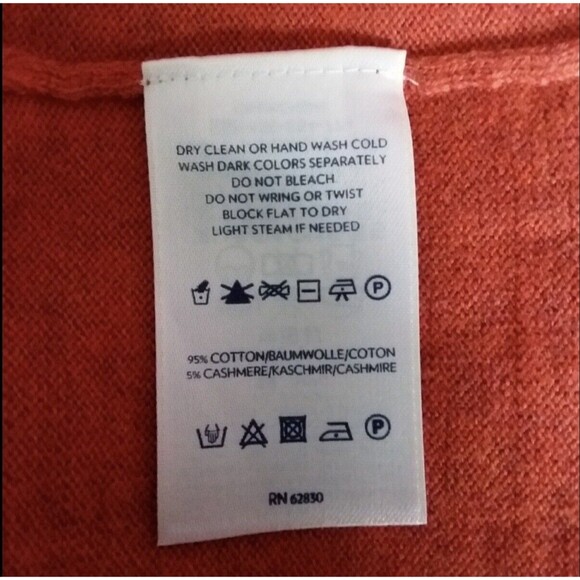 Lands' End Sweater Women Size S Rust Chutney Long Sleeve V-Neck - Picture 9 of 10